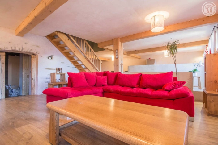 Séjour et salon du gîte Versaya