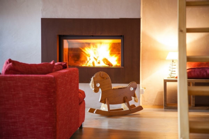 Séjour et salon du gîte Versaya